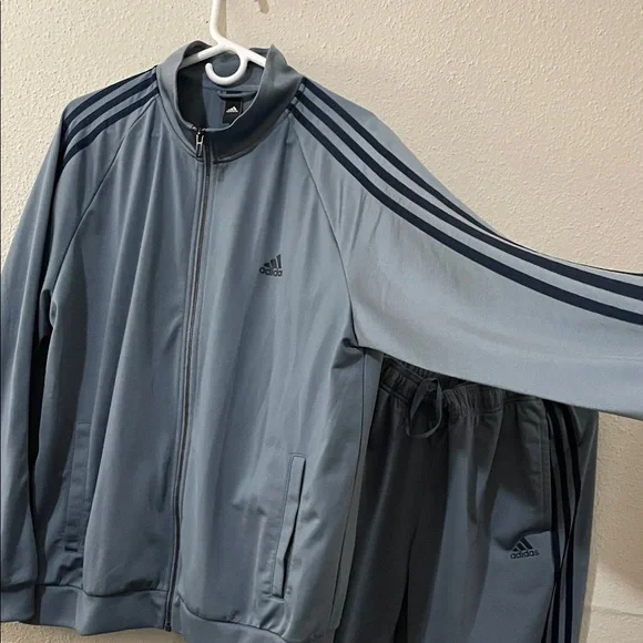 Adidas Men's Blue Track Jacket - Picture 2 of 7